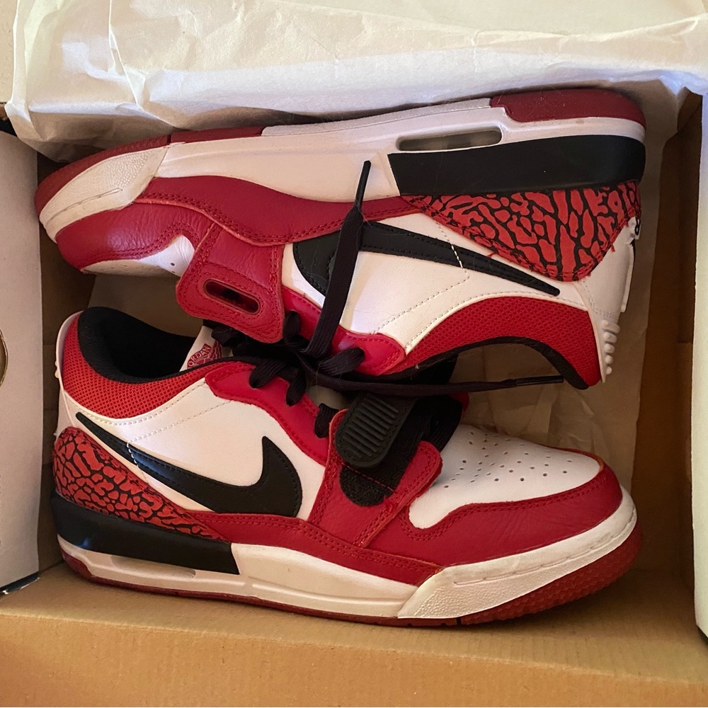 Kids Air Jordan 6.5 red white and black